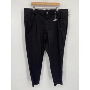 Women’s Wit & Wisdom Black Ankle SKINNY PANTS SIZE 22 W ELASTIC WAIST  NWT